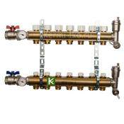 Коллектор для теплого пола с вентилями 7 выходов STOUT SMB 0468 000007